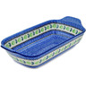 Polish Pottery Rectangular Baker with Handles 14&quot; Sour Power