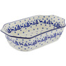 Polish Pottery Rectangular Baker with Handles 14" Winter Deer
