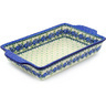 Polish Pottery Rectangular Baker with Handles 15" Everlasting Flowers
