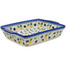 Polish Pottery Rectangular Baker with Handles 15&quot; Pineapple Parade