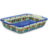 Polish Pottery Rectangular Baker with Handles 15&quot; Spring  Garden Berries UNIKAT