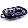 Polish Pottery Rectangular Baker with Handles 18" Mosquito