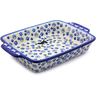 Polish Pottery Rectangular Baker with Handles 9&frac12;-inch Boo Boo Kitty Paws