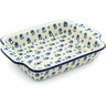 Polish Pottery Rectangular Baker with Handles 9&frac12;-inch Daisy Sprinkles