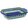 Polish Pottery Rectangular Baker with Handles 9&frac12;-inch Wisteria