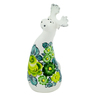 Faience Reindeer Figurine  8&quot; Green Wave