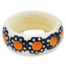 Polish Pottery Ring 1&quot; Red Dots