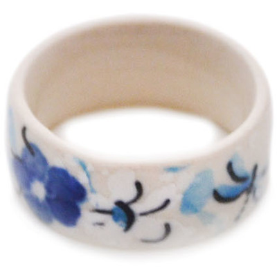 Polish Pottery Ring ~10.5 Dragonfly Blues UNIKAT