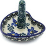 Polish Pottery Ring Holder 3&quot; Blue Violets
