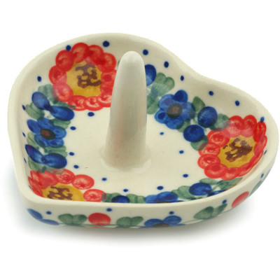 Polish Pottery Ring Holder 3&quot; Butterfly Whimsy