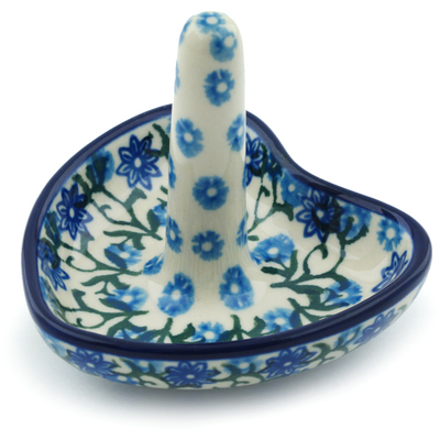 Polish Pottery Ring Holder 3&quot; Climbing Daisy