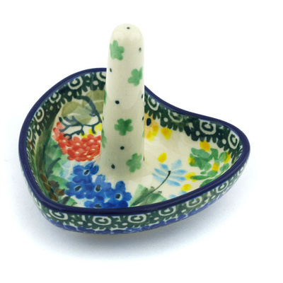 Polish Pottery Ring Holder 3&quot; Garden Delight UNIKAT