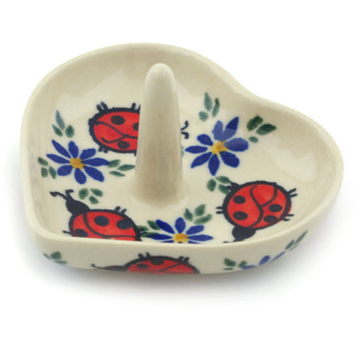 Polish Pottery Ring Holder 3&quot;