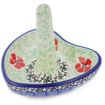 Polish Pottery Ring Holder 3&quot; Maraschino
