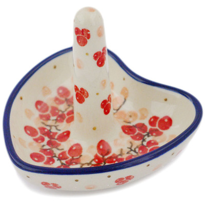 Polish Pottery Ring Holder 3&quot; Red Currant