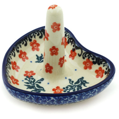 Polish Pottery Ring Holder 3&quot; Southern Belles