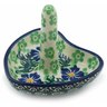 Polish Pottery Ring Holder 3&quot; Swirling Emeralds