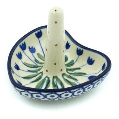 Polish Pottery Ring Holder 3&quot; Water Tulip