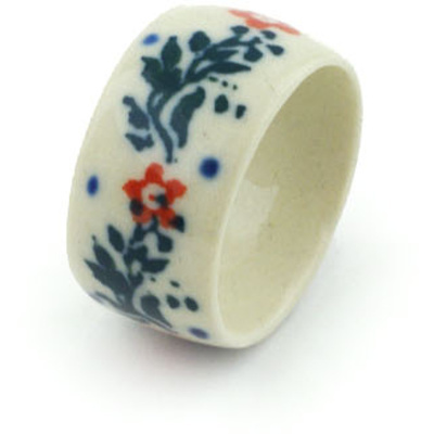 Polish Pottery Ring size 8 Peek A Boo