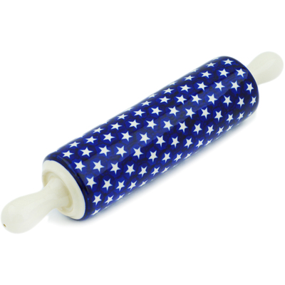 Polish Pottery Rolling Pin 13&quot; America The Beautiful