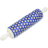 Polish Pottery Rolling Pin 13&quot; Daisy Stamps