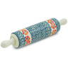 Polish Pottery Rolling Pin 13&quot; Garden Gladiolus