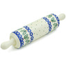 Polish Pottery Rolling Pin 13&quot; Holly Hop