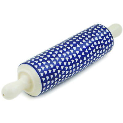 Polish Pottery Rolling Pin 13&quot; Love Sea