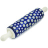 Polish Pottery Rolling Pin 13&quot; Peacock Eyes