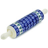 Polish Pottery Rolling Pin 13&quot; Snowflakes And Pines