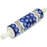 Polish Pottery Rolling Pin 13&quot; Snowflakes Tree