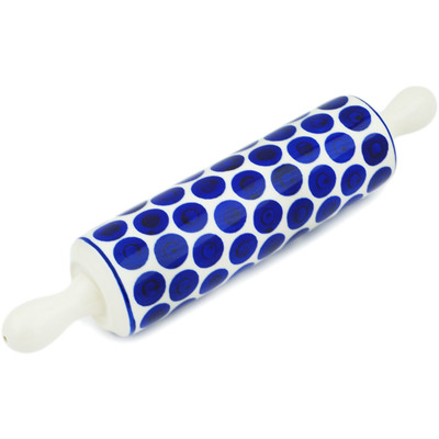 Polish Pottery Rolling Pin 13&quot; Splotched