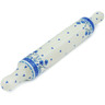 Polish Pottery Rolling Pin 18&quot; Blue Grapevine