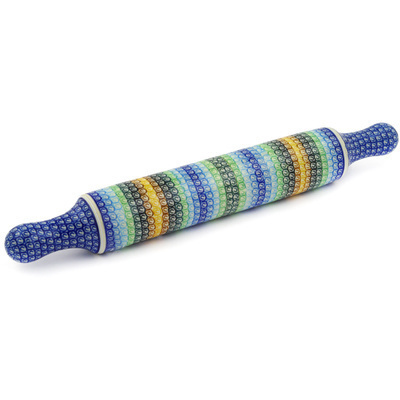 Polish Pottery Rolling Pin 18&quot; Cyclone