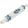 Polish Pottery Rolling Pin 18&quot; Flowers At Dusk