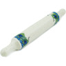 Polish Pottery Rolling Pin 18&quot; Majestic Peacock