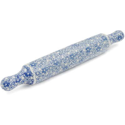 Polish Pottery Rolling Pin 18&quot; Motley Flowers