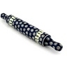 Polish Pottery Rolling Pin 18" Peacock Leaves