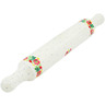 Polish Pottery Rolling Pin 18&quot; Red Poppy Chain