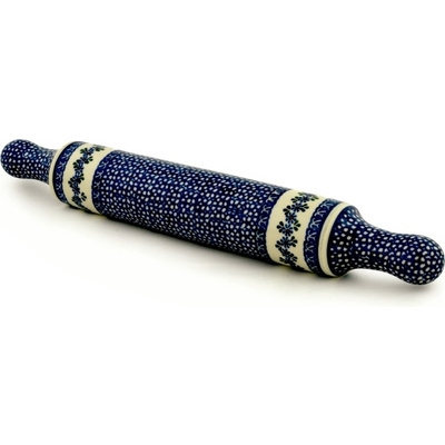 Polish Pottery Rolling Pin 18&quot; Wildflower Garland
