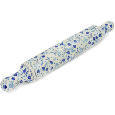Polish Pottery Rolling Pin 18&quot; Windy Meadow