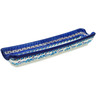 Polish Pottery Rolling Pin Cradle 13&quot; Blooming Blues