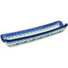 Polish Pottery Rolling Pin Cradle 13&quot; Blue Joy