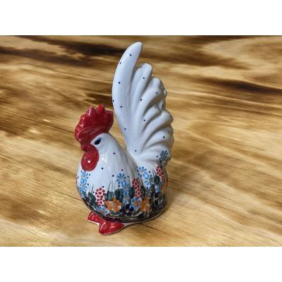 Polish Pottery Rooster Figurine 0&quot; Backyard Blooms UNIKAT
