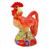 Polish Pottery Rooster Figurine 13&quot; UNIKAT