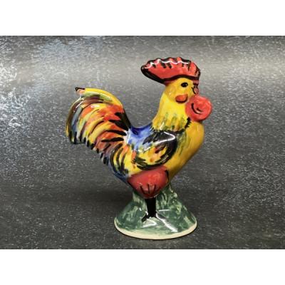 Polish Pottery Rooster Figurine 4&quot;