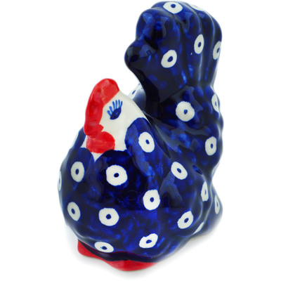 Polish Pottery Rooster Figurine 4&quot; Peacock