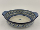 Polish Pottery Round Baker with Handles 10-inch