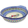 Polish Pottery Round Baker with Handles 10-inch Robin &amp; Wren UNIKAT