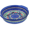 Polish Pottery Round Baker with Handles 10&frac14;-inch Summer Rooster UNIKAT